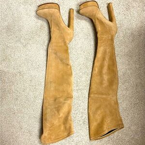 Over-the-knee suede boots Casadei
